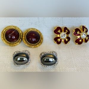 Vintage clip on earrings